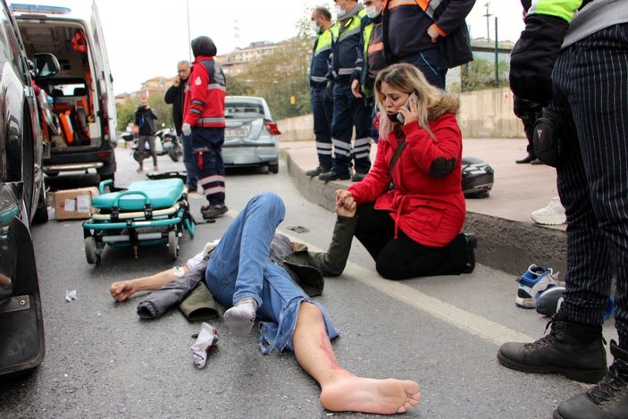 Ambulans gelene kadar yaralının elini bırakmadı  -8