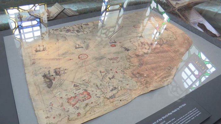 Piri Reis'in dünya haritası yeniden Topkapı Sarayı'nda sergilenmeye başlandı -3