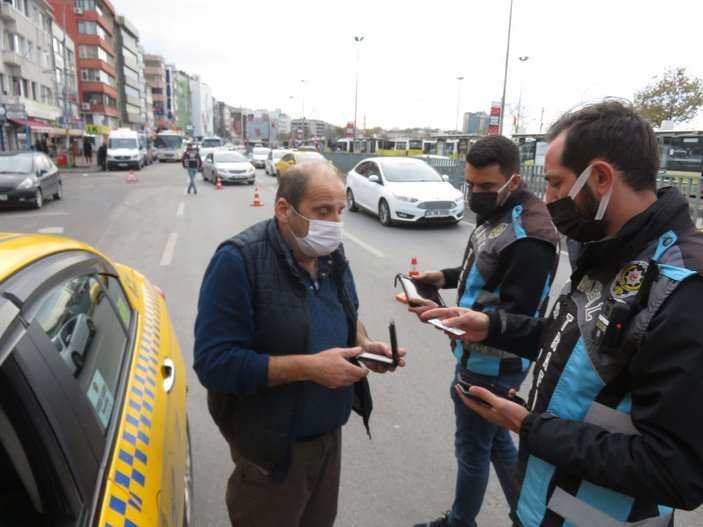 Kadıköy'de emniyet kemeri takmayan taksiciye ceza -1