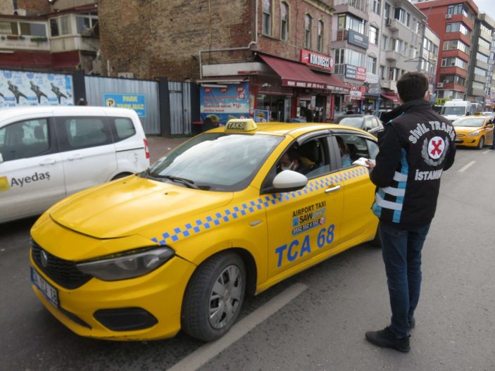 Kadıköy'de emniyet kemeri takmayan taksiciye ceza -6
