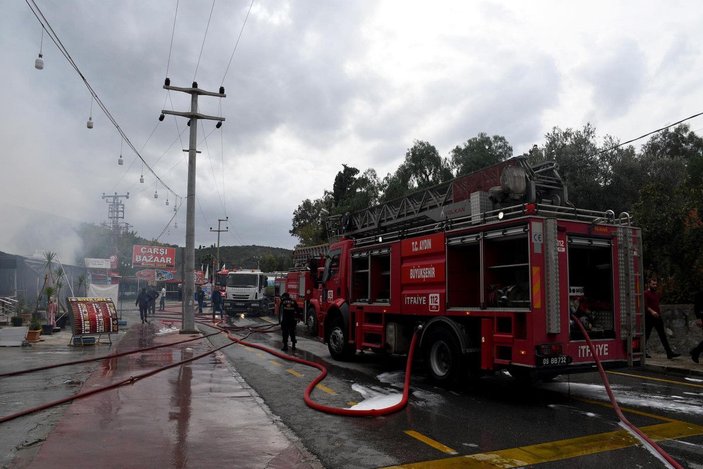 Aydın'da 46 iş yeri yangında kül oldu