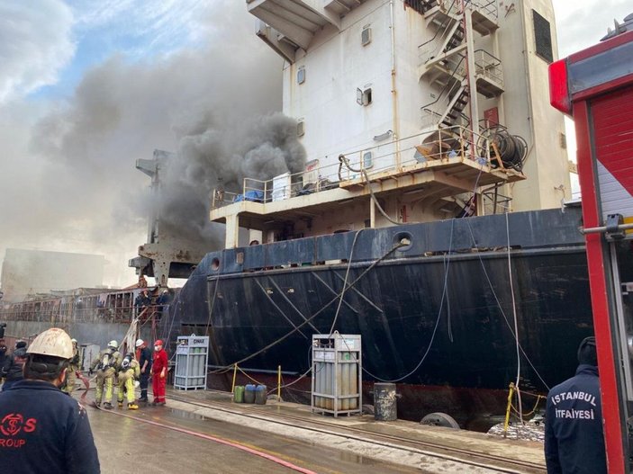 Tuzla'da tersanedeki gemide yangın-2 -2