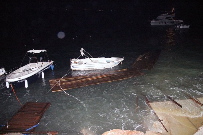 Akyaka’da lodos tekne batırdı -3