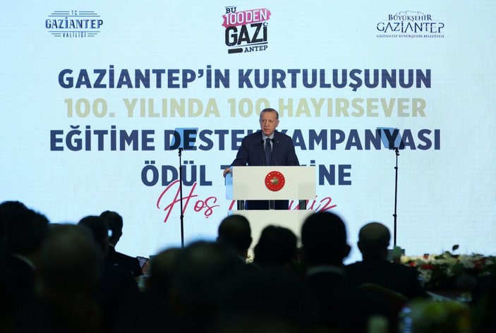 Fotoğraf//Cumhurbaşkanı Erdoğan eğitime destek kampanyası ödül töreninde konuştu -3
