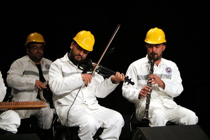 Zonguldak'ta maden işçileri konser verdi