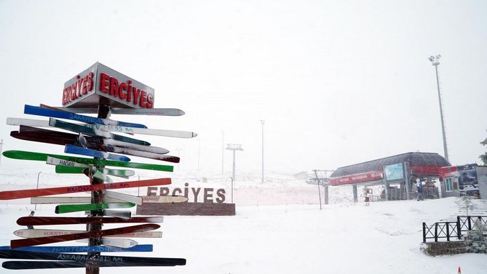 Erciyes’te kar kalınlığı 20 santime ulaştı -5