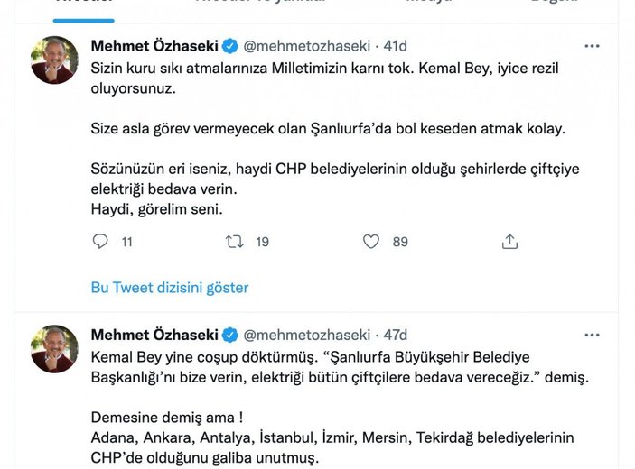 Özhaseki’den Kılıçdaroğlu’nun ‘elektrik’ açıklamasına eleştiri -2