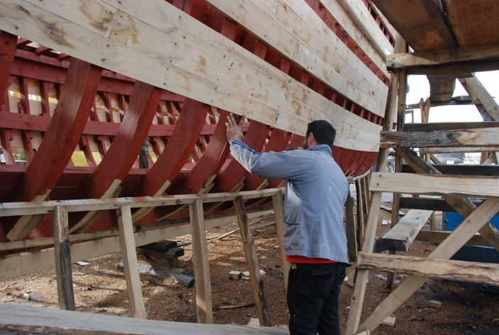 Osmanlı donanmasına gemi üretilen ilçede 50 yıl sonra çektirme tekne yapılıyor -7