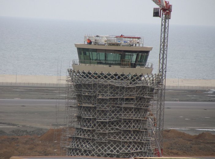 Rize-Artvin Havalimanı'nın 'çay bardağı' kulesi göründü -3