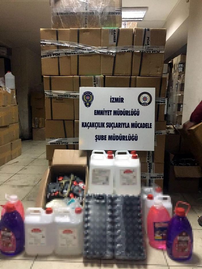 İzmir'de 6 ton sahte etil alkol ele geçirildi -3