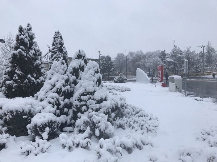 Sivas'ta kar yağışı etkili oluyor -8