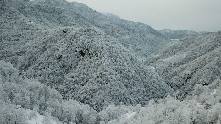 Rize'de 283 köy yolu, kardan kapandı -2