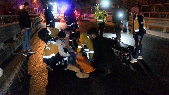 Şişli'de motosiklet sürücüsü kaza yaptı: 2 yaralı -5