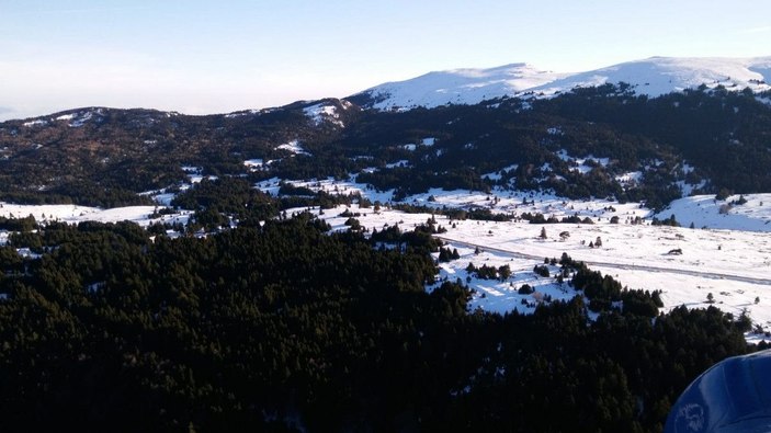 Uludağ'da jandarmadan helikopterli denetim -7