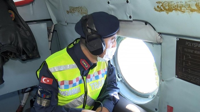 Uludağ'da jandarmadan helikopterli denetim -3