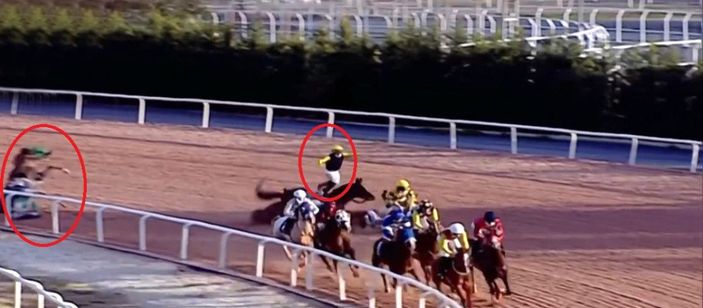 Adana Yeşiloba Hipodromu’nda 3 jokey attan düştü -5