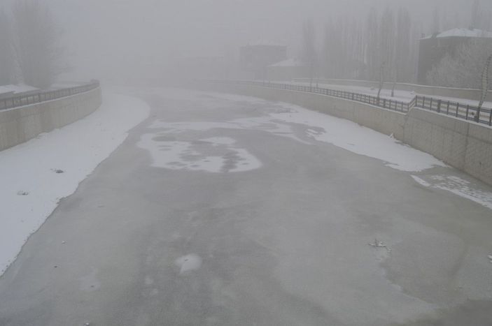 d Ağrıda satışa getirilen hayvanların tüyleri kırağı tuttu -10