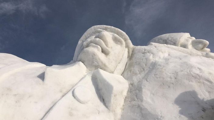 Sarıkamış'ta 'karı yorgan edenler' şehit asker heykeli tamamlandı -2