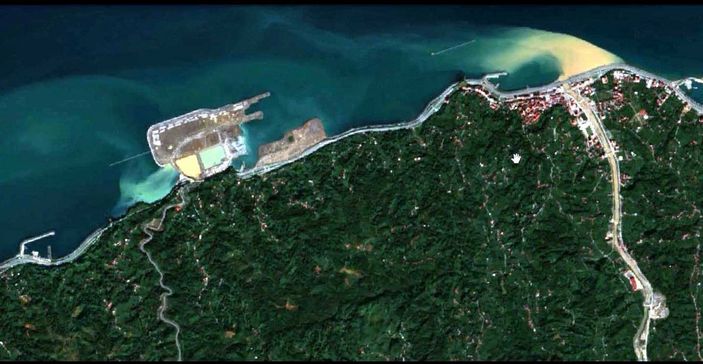 Türkiye yüz ölçümünü değiştiren deniz dolgusu uydu fotoğraflarında -10