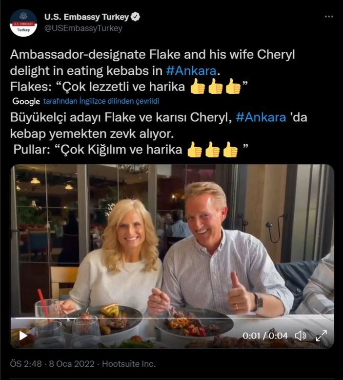 ABD'nin yeni büyükelçisi Flake, eşiyle kebap yedi  -2