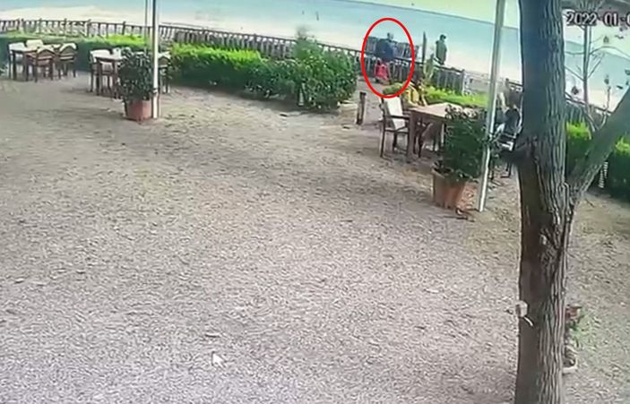 Antalya'da suda kaybolan kadın turist, güvenlik kamerasında -1