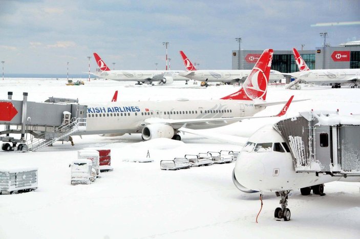 İstanbul Havalimanı'nda kar temizleme çalışmaları  -7