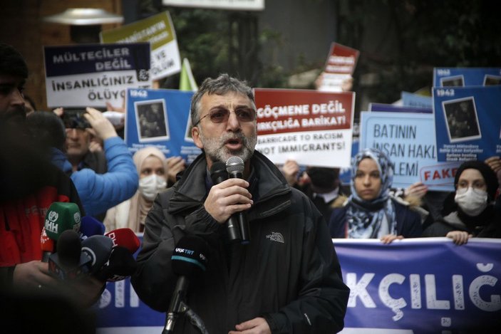 Yunanistan Konsolosluğu önünde mülteci ölümleri protestosu -3
