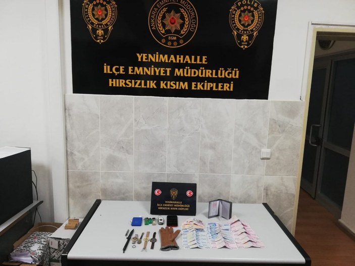 Ankara’da 10 ayrı evden hırsızlık yapan şahıs yakalandı