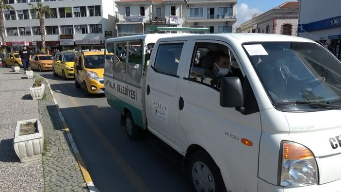 Öldürülen taksici, meslektaşlarının konvoyuyla son yolculuğuna uğurlandı -2