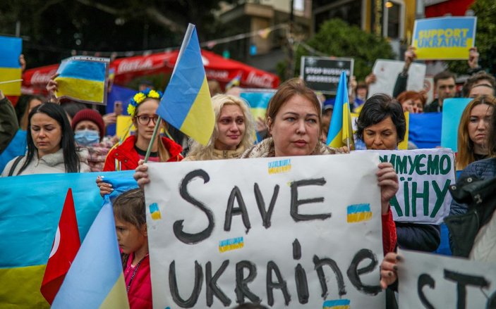 Antalya'daki Ukraynalılardan Rusya'ya tepki -5