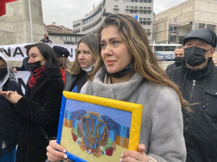 Ankara'da yaşayan Ukraynalılardan 'Rusya' protestosu -7