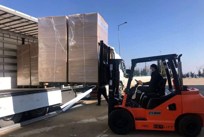 Tekirdağ'dan Ukrayna'ya 5 TIR, insani yardım malzemesi gönderildi -4