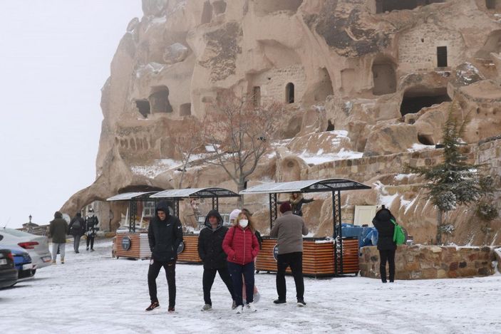 Kapadokya beyaza büründü -3