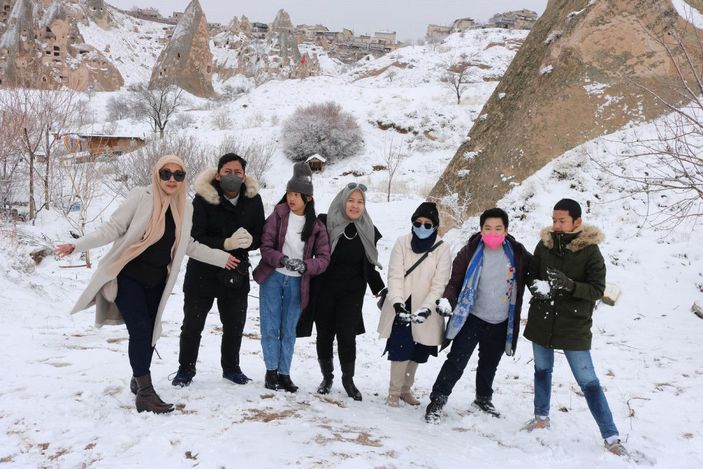 Kapadokya beyaza büründü -10