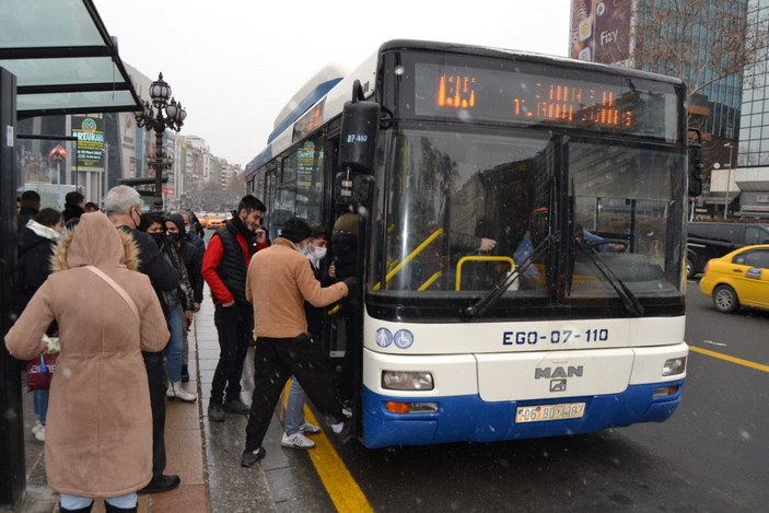 Ankara'da özel halk otobüsü esnafı kontak kapattı -2