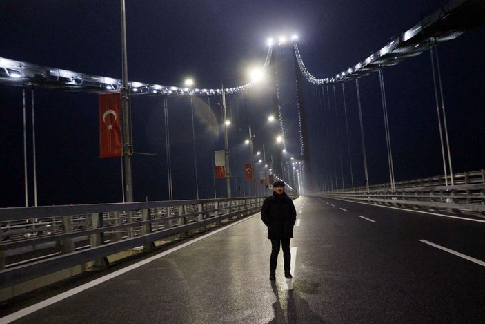 Bakan Karaismailoğlu, gün doğumunu 1915 Çanakkale Köprüsü'nde karşıladı -5