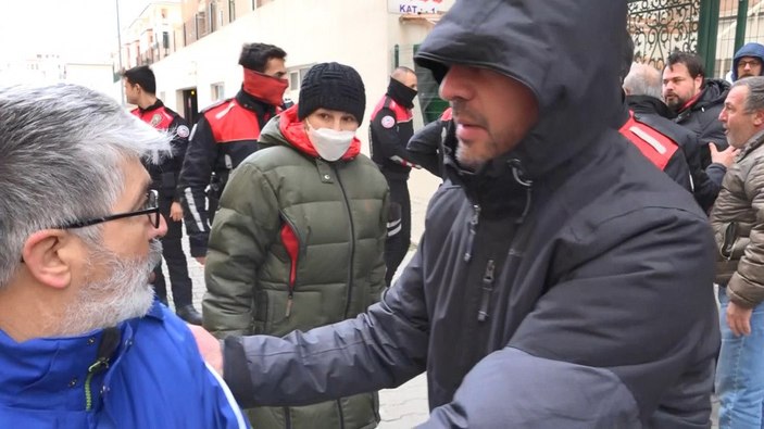 Doğal gazı kesilen sitede gerginlik; polis müdahale etti -1