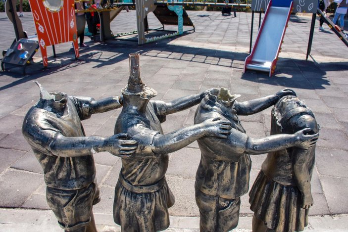 İzmir'de çocuk heykellerine 3'üncü saldırı -1