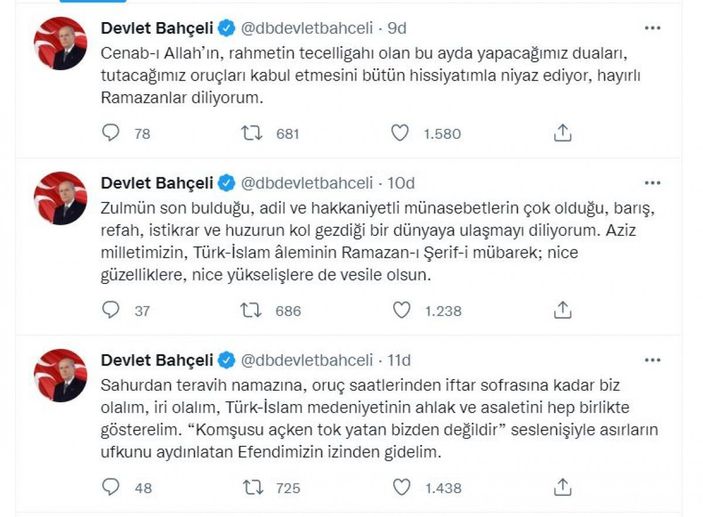 Bahçeli'den 'ramazan' mesajı -3
