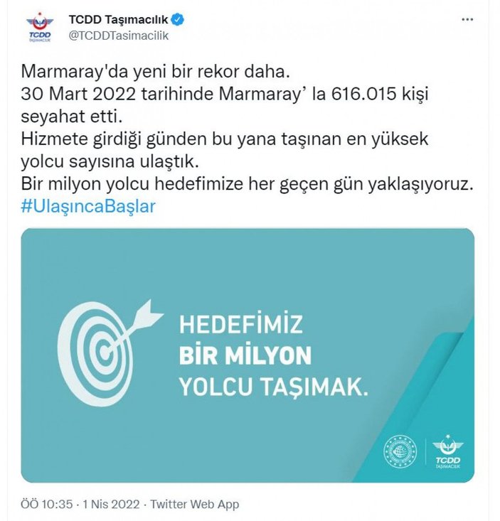 Marmaray'da günlük yolcu rekoru -1