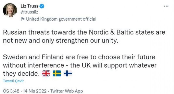 İngiltere'den 'İsveç ve Finlandiya' açıklaması -1
