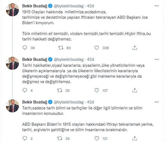 Bakan Bozdağ: Türk milletinin eli, vicdanı ve tarihi temizdir -1