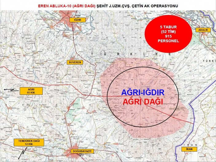 İçişleri Bakanlığınca Eren Abluka-10 Ağrı Dağı Operasyonu başlatıldı -1