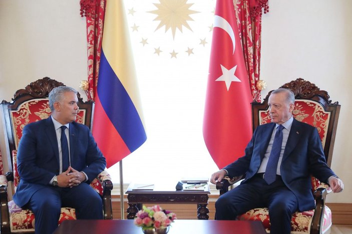 Fotoğraf//Cumhurbaşkanı Erdoğan Kolombiya Cumhurbaşkanı Ivan Duque'yi kabul etti -5