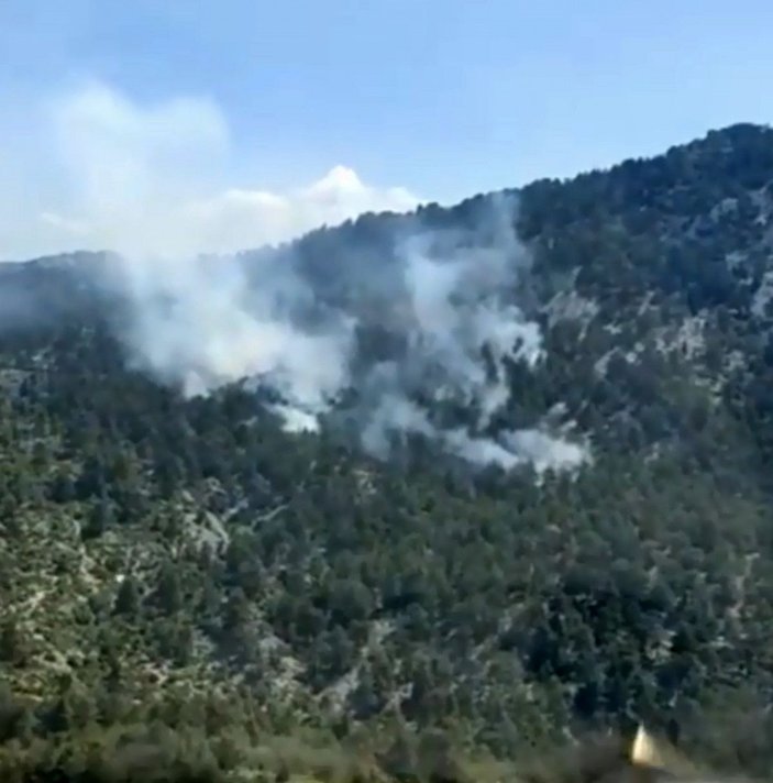 Antalya'da iki noktada orman yangını -1