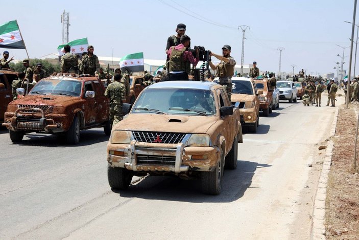 Suriye Milli Ordusu’ndan harekat öncesi konvoylu tur -10