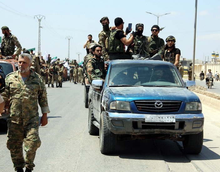 Suriye Milli Ordusu’ndan harekat öncesi konvoylu tur -9