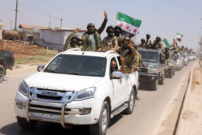 Suriye Milli Ordusu’ndan harekat öncesi konvoylu tur -2
