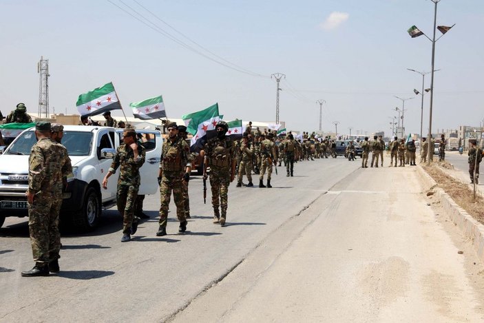 Suriye Milli Ordusu’ndan harekat öncesi konvoylu tur -4