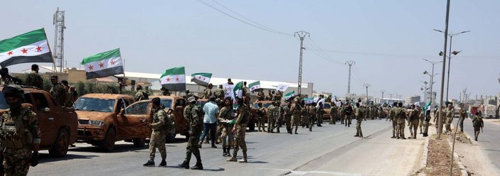 Suriye Milli Ordusu’ndan harekat öncesi konvoylu tur -6